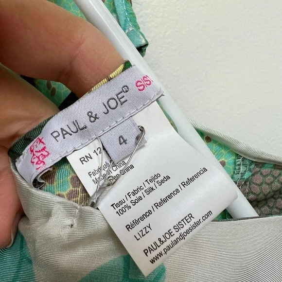 Paul & Joe Sister Green and Blue Silk Blouse - Picture 2 of 5
